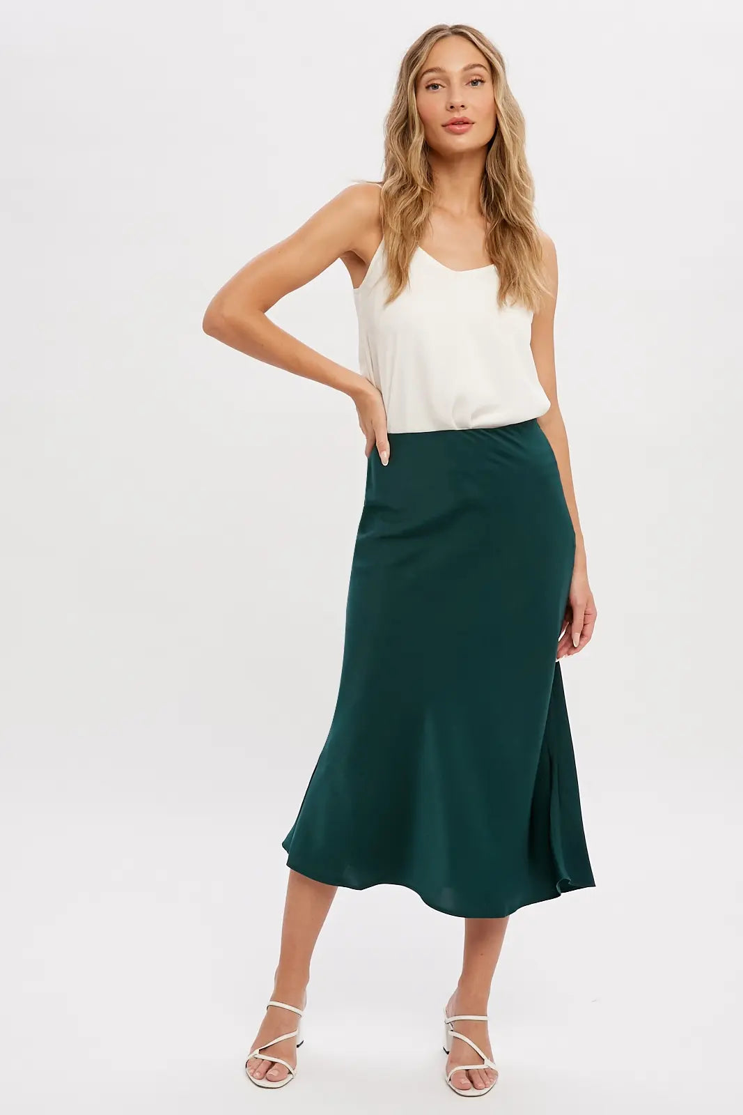 SATIN MIDI SKIRT (Additional Colors)