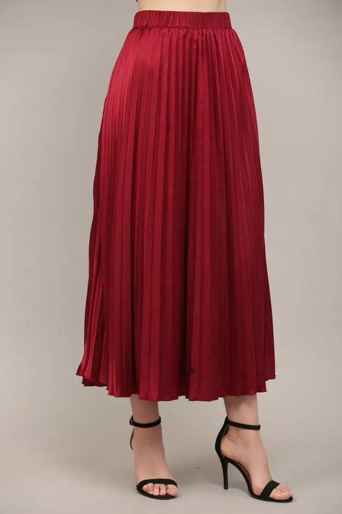PLEATED MIDI SKIRT