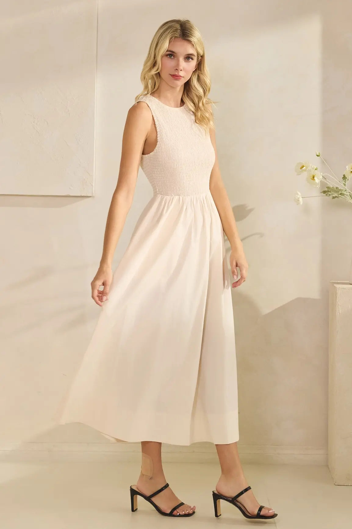 SLVLESS POPLIN MAXI DRESS