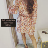 ABSTRACT WAIST TIE MINI DRESS