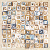 Geometric Pattern Printed Square Silky Satin Bandana Scarf
