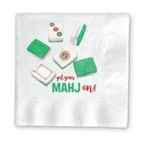 GET YOUR MAHJ ON COCKTAIL NAPKIN
