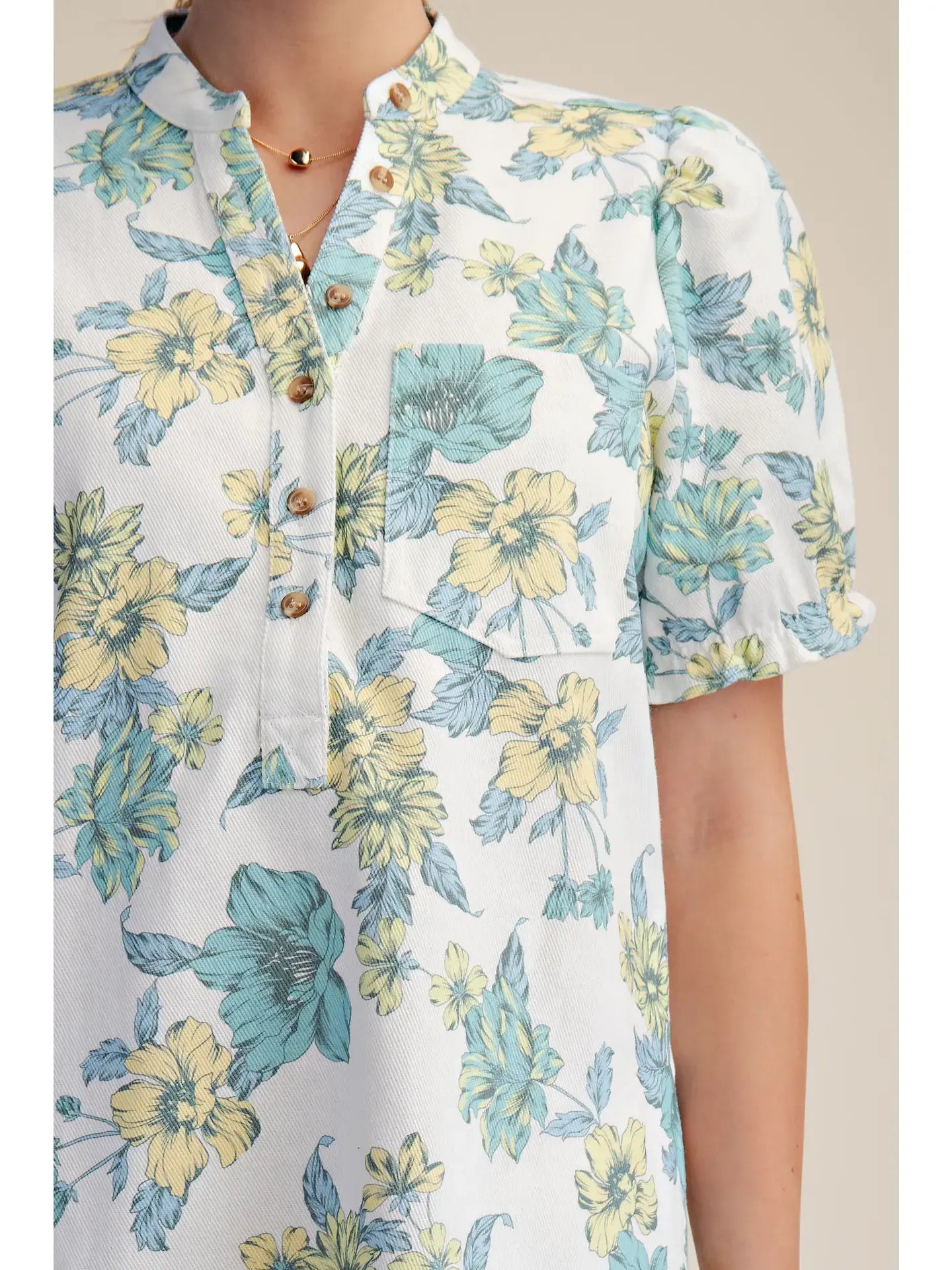VINTAGE FLORAL MINI DRESS