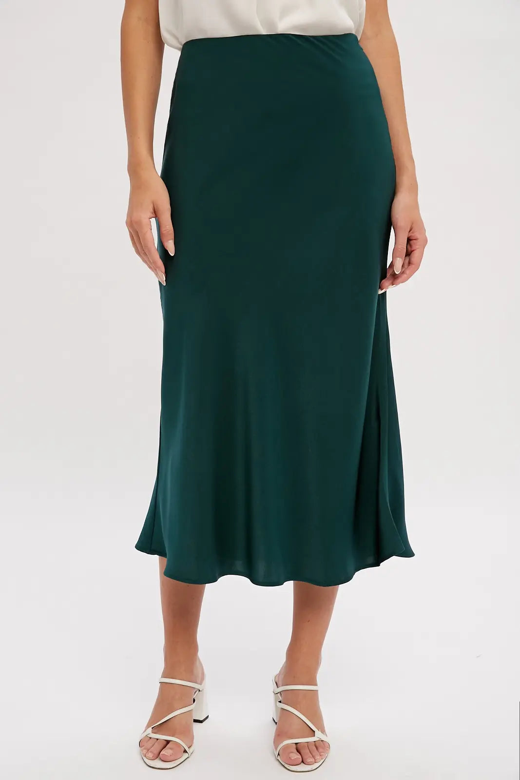 SATIN MIDI SKIRT (Additional Colors)