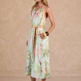 HALTER NECK MIDI DRESS