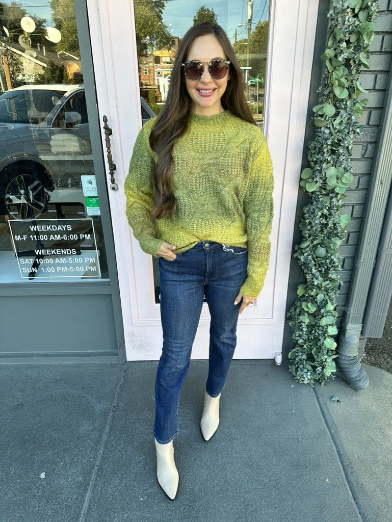TIE DYE SCOOP NECK SWEATER