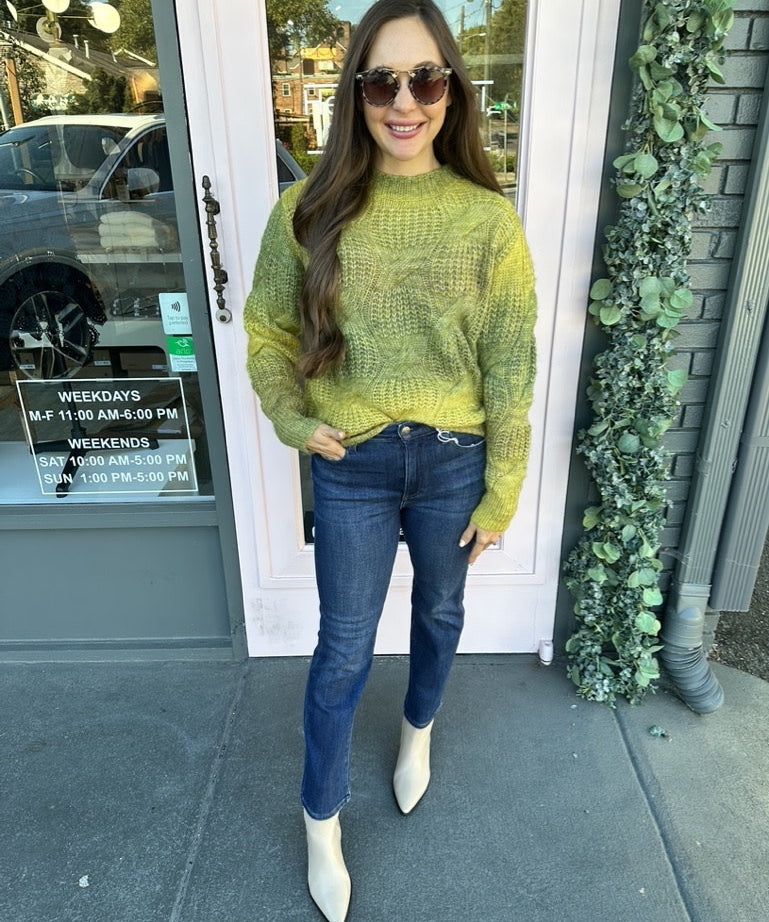 TIE DYE SCOOP NECK SWEATER
