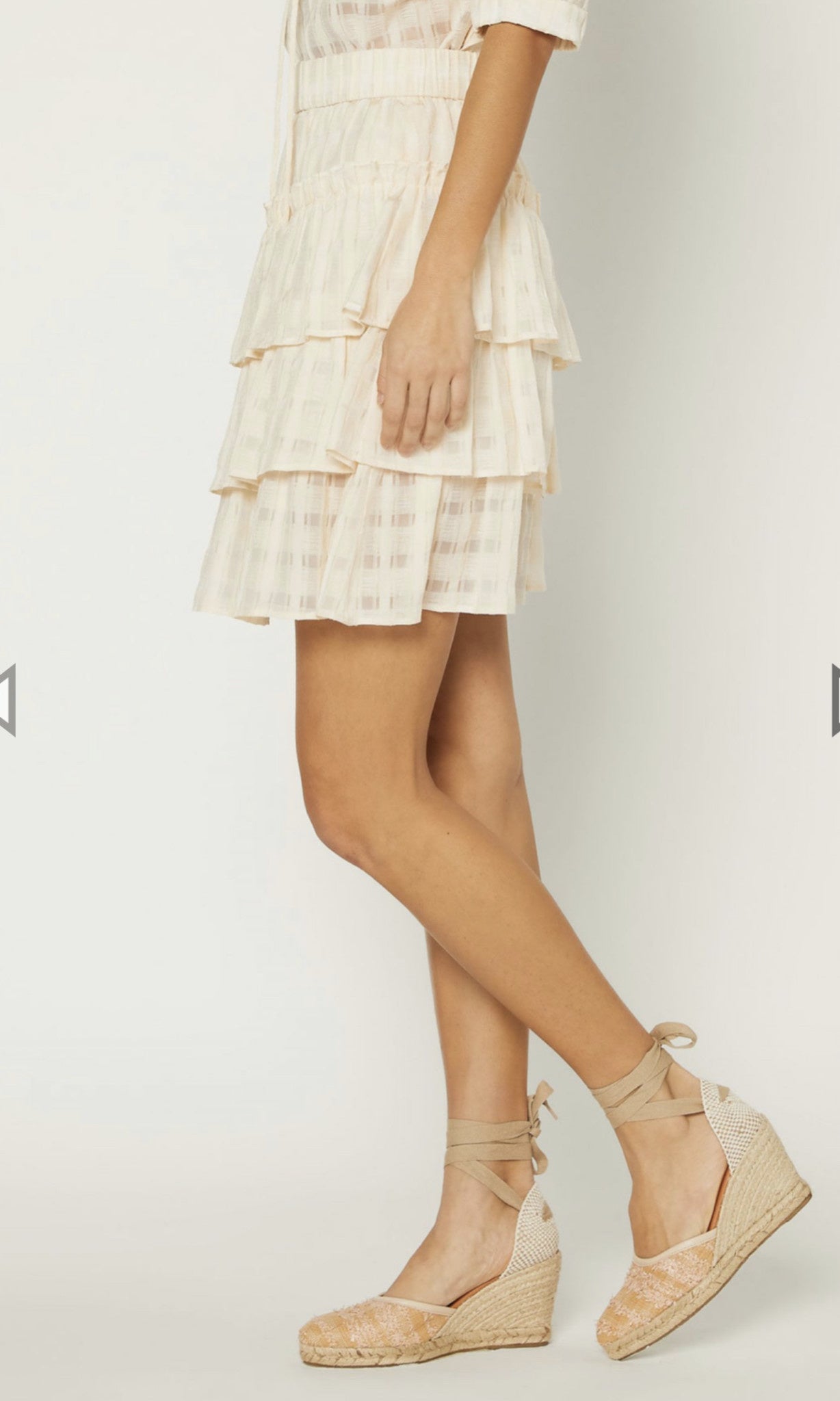 WINDOW JACQUARD MINI SKIRT