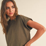 Round Neck Tee Olive