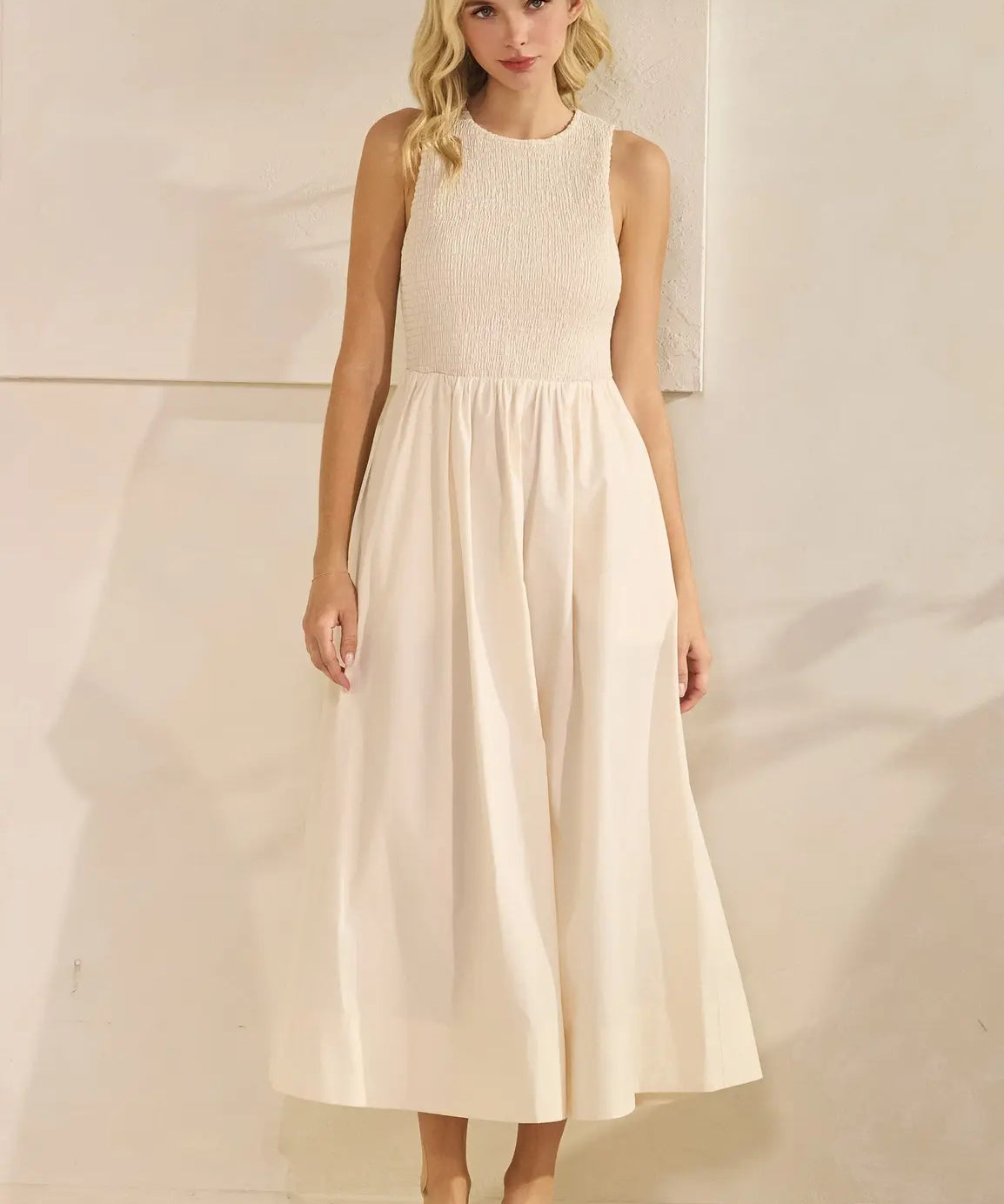 SLVLESS POPLIN MAXI DRESS