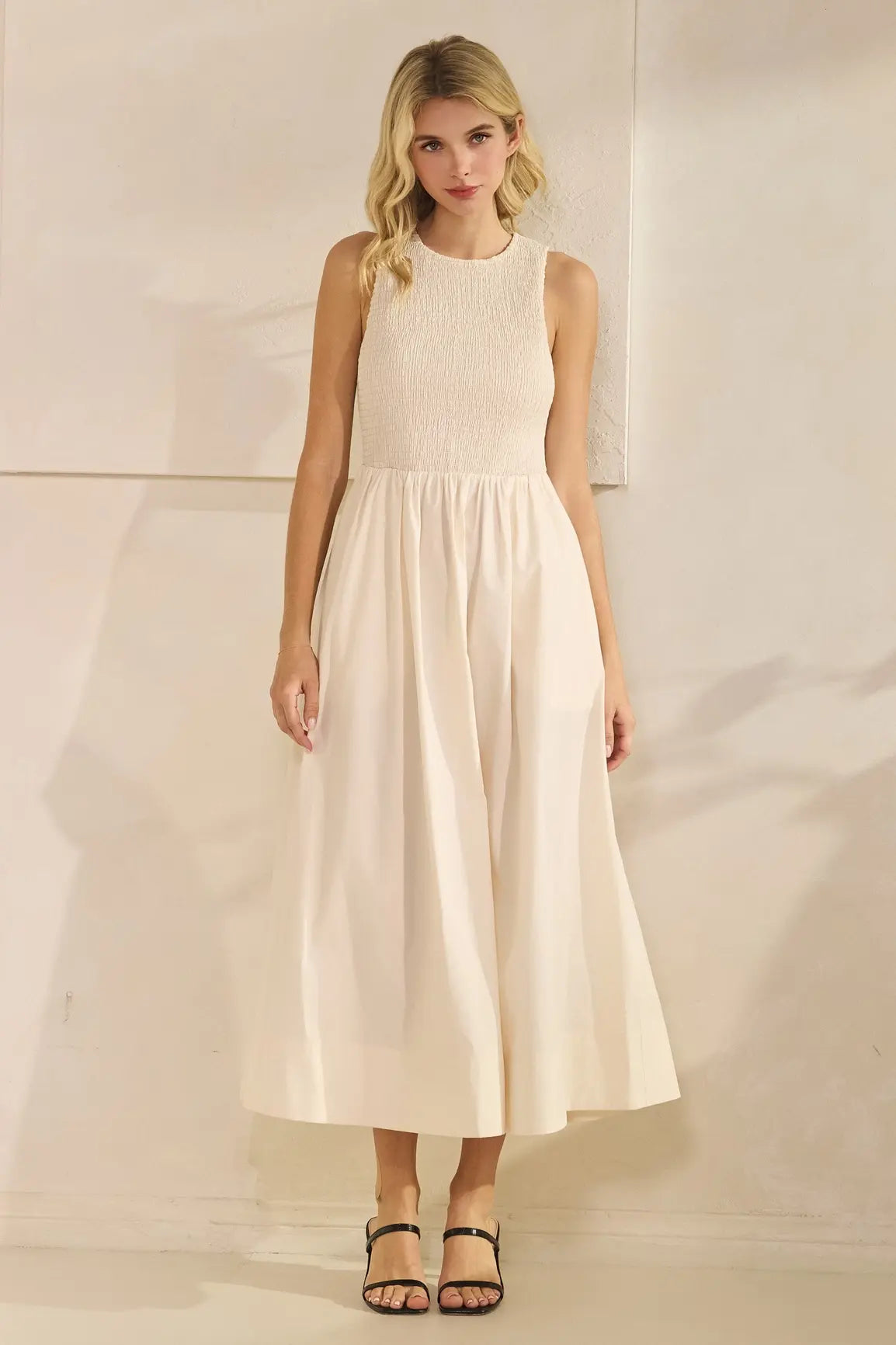 SLVLESS POPLIN MAXI DRESS