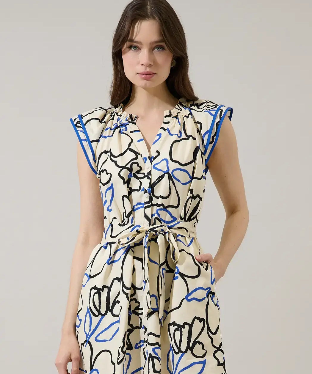 LEYLA RUFFLE MINI DRESS