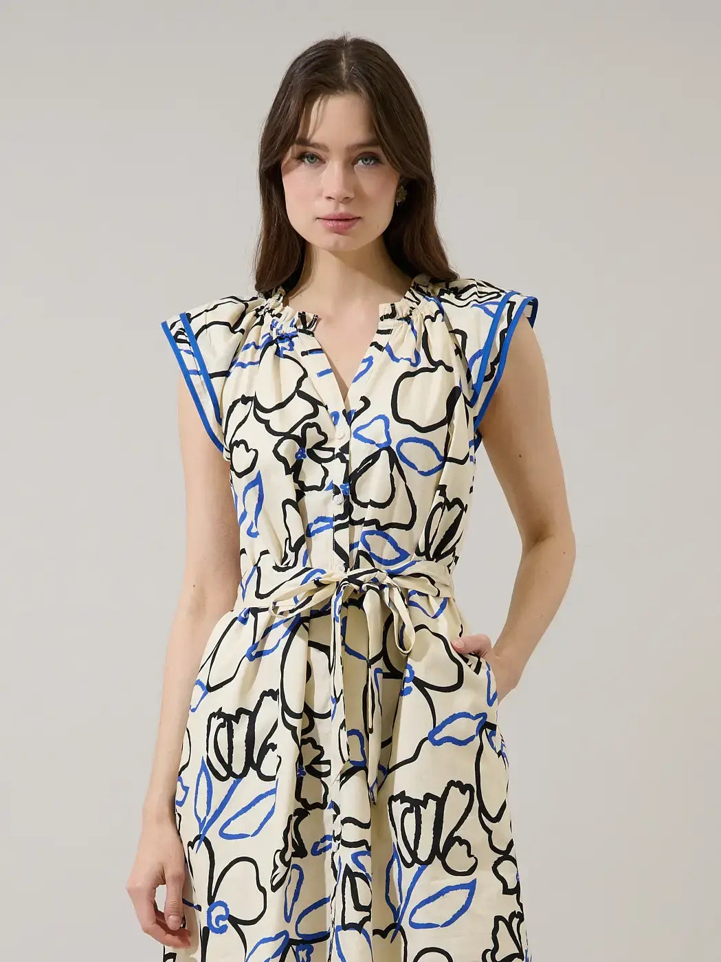 LEYLA RUFFLE MINI DRESS