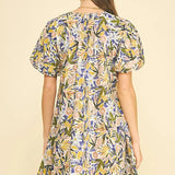 FLORAL TUNIC MINI DRESS
