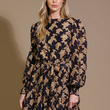 WOVEN JACQUARD MINI DRESS