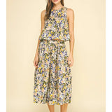 FLORAL PRINT SLEEVELESS TOP