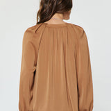 Tonal Stripe Long Sleeve Blouse