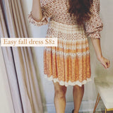 SMOCKED BODICE PRINT MINI DRESS