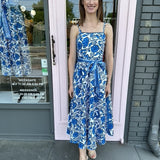 THIN ADJ STRAP BODICE W/SELF TIE MIDI