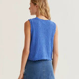 CHAIN-STITCHED EMBROIDERED TANK