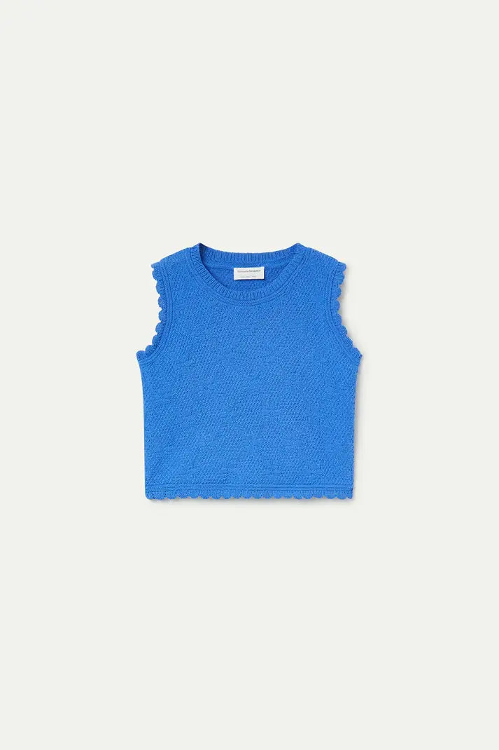 CHAIN-STITCHED EMBROIDERED TANK