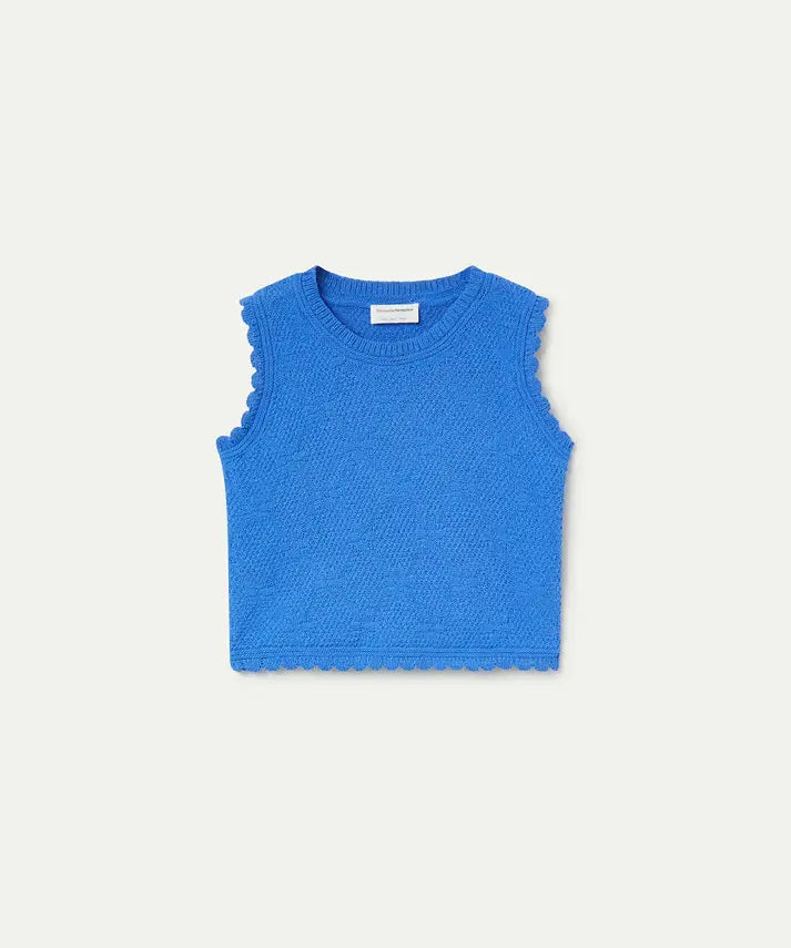 CHAIN-STITCHED EMBROIDERED TANK