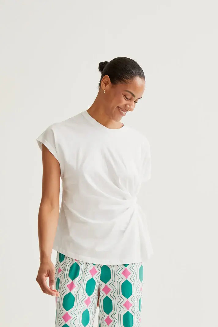 SSLV TEE WITH SIDE KNOT