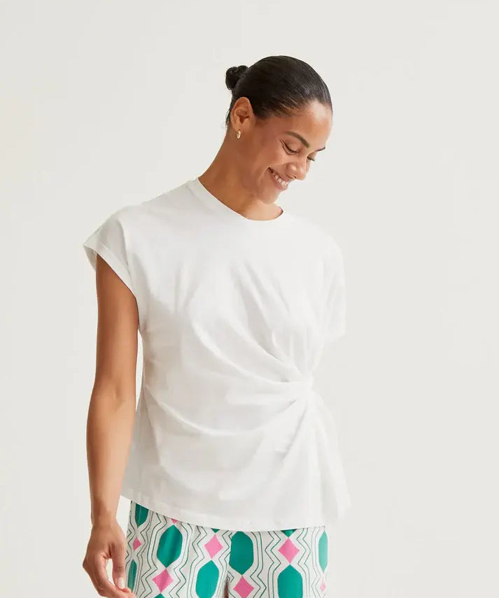 SSLV TEE WITH SIDE KNOT
