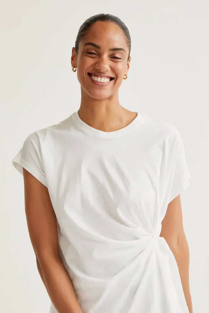 SSLV TEE WITH SIDE KNOT