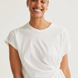 SSLV TEE WITH SIDE KNOT