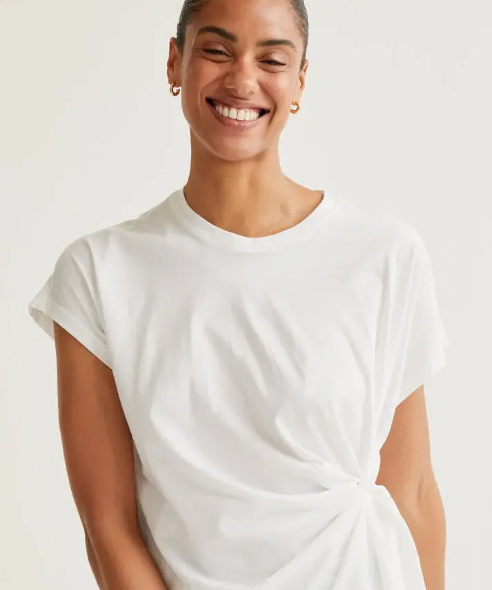 SSLV TEE WITH SIDE KNOT