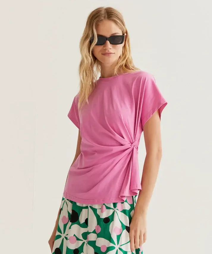 SSLV TEE WITH SIDE KNOT