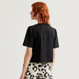 SSLV HEART BUTTON DOWN BLOUSE