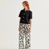 SSLV HEART BUTTON DOWN BLOUSE