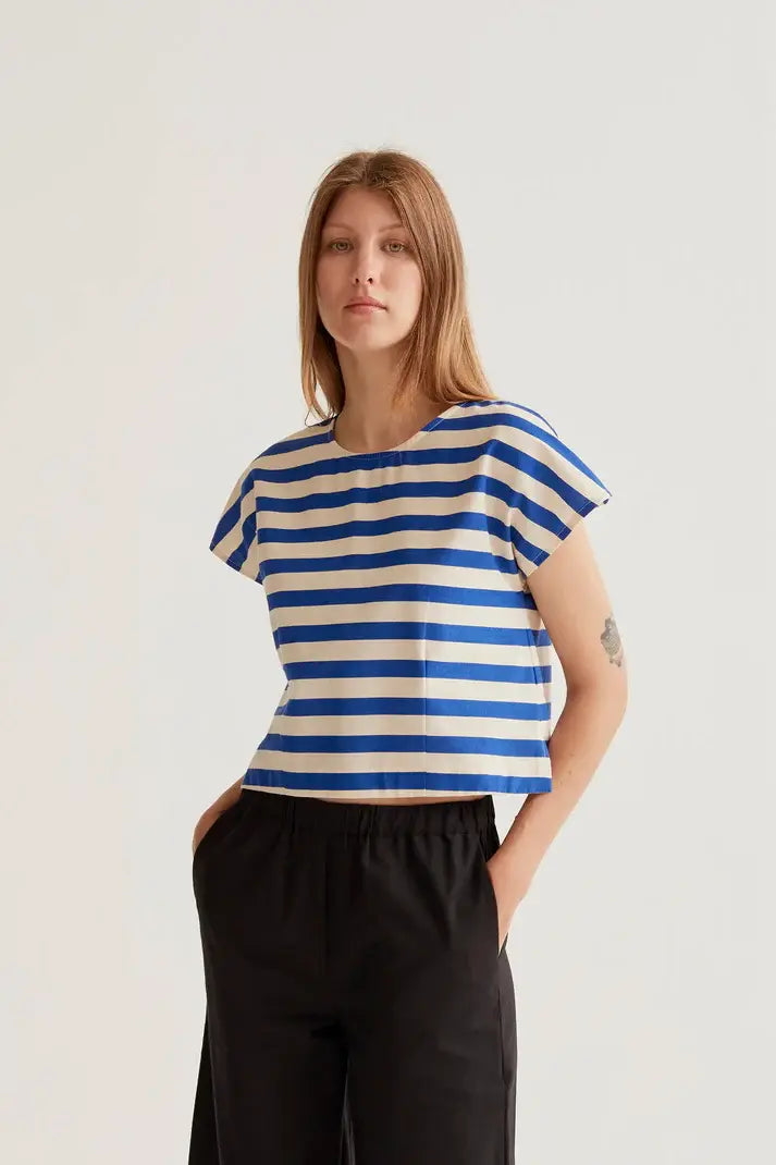 SSLV BAMBOO STRIPED TOP