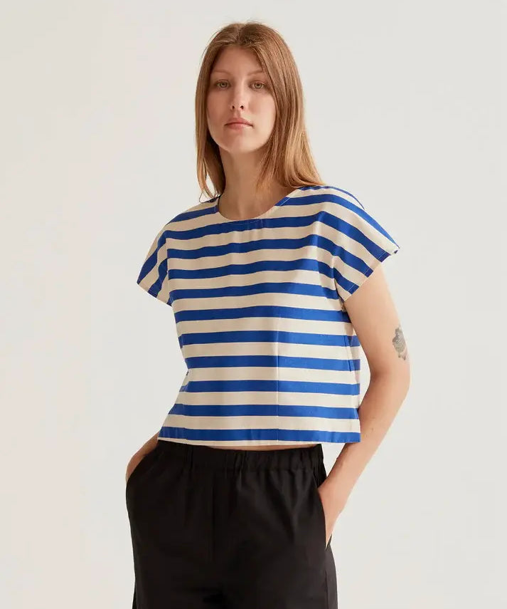 SSLV BAMBOO STRIPED TOP