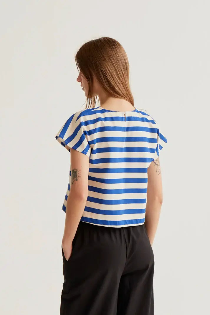 SSLV BAMBOO STRIPED TOP