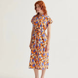 SSLV MERIGOLD PRINT MIDI DRESS