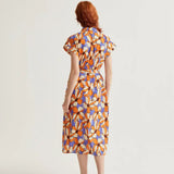 SSLV MERIGOLD PRINT MIDI DRESS