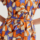 SSLV MERIGOLD PRINT MIDI DRESS