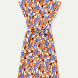 SSLV MERIGOLD PRINT MIDI DRESS