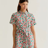 SSLV CHERRY PRINT MINI DRESS