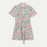 SSLV CHERRY PRINT MINI DRESS