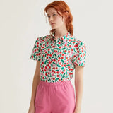 SSLV CHERRY PRINT BUTTON UP