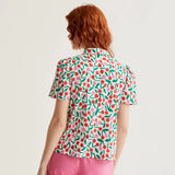 SSLV CHERRY PRINT BUTTON UP