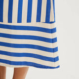 STRIPED ALINE MIDI SKIRT