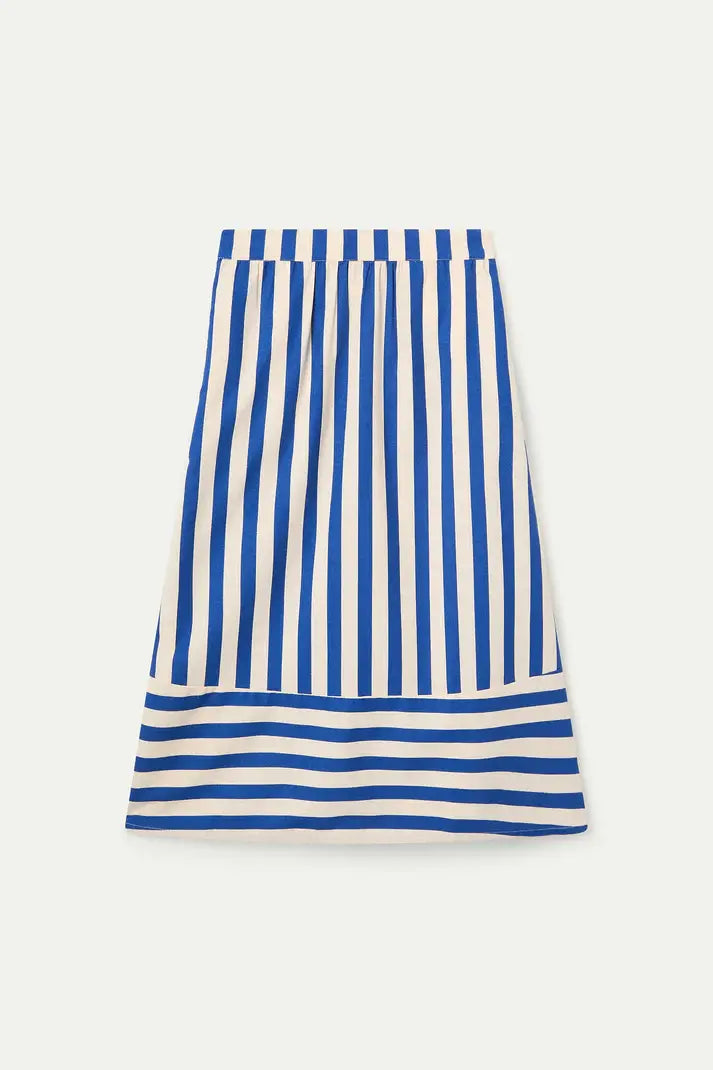 STRIPED ALINE MIDI SKIRT