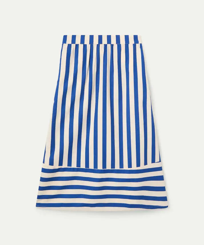 STRIPED ALINE MIDI SKIRT