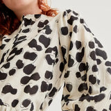 LSLV ABSTRACT DOT PRINT BLOUSE