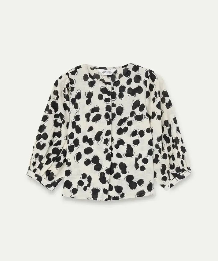 LSLV ABSTRACT DOT PRINT BLOUSE